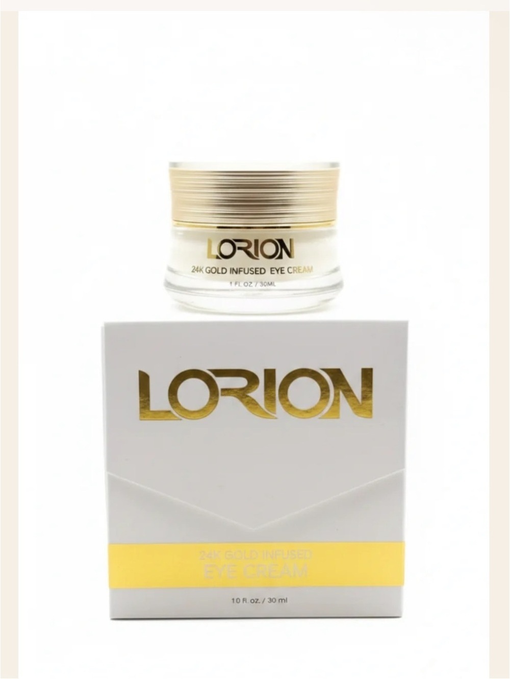 New Lorion 24K Gold Infused Eye Cream 30 ml NEW